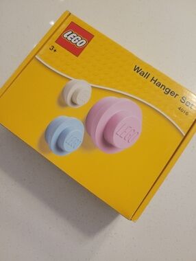 Lego Wall Hangers in Pink, Blue & White